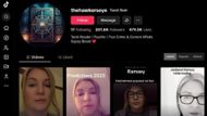 Tarot Noir's TikTok account has witnessed more engagement after her video went viral (Image via TikTok/@thehawkerseye)